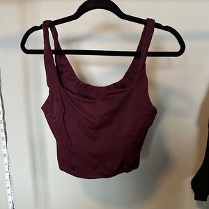 Burgundy active Sports Bra cami